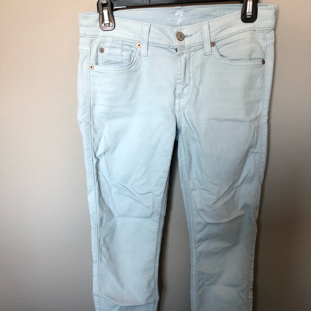 Light blue 7 for all mankind skinny jeans